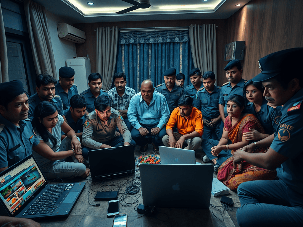 Eleven Indian Nationals Arrested in Thalangama for Operating Online Gambling&nbsp;Ring