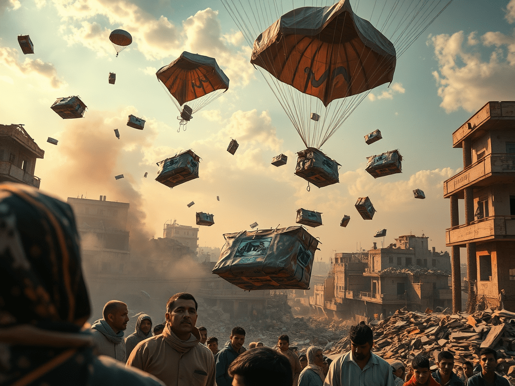 Desperation in Gaza: Airdrops Highlight Blocked Aid Access as Starvation Crisis&nbsp;Deepens